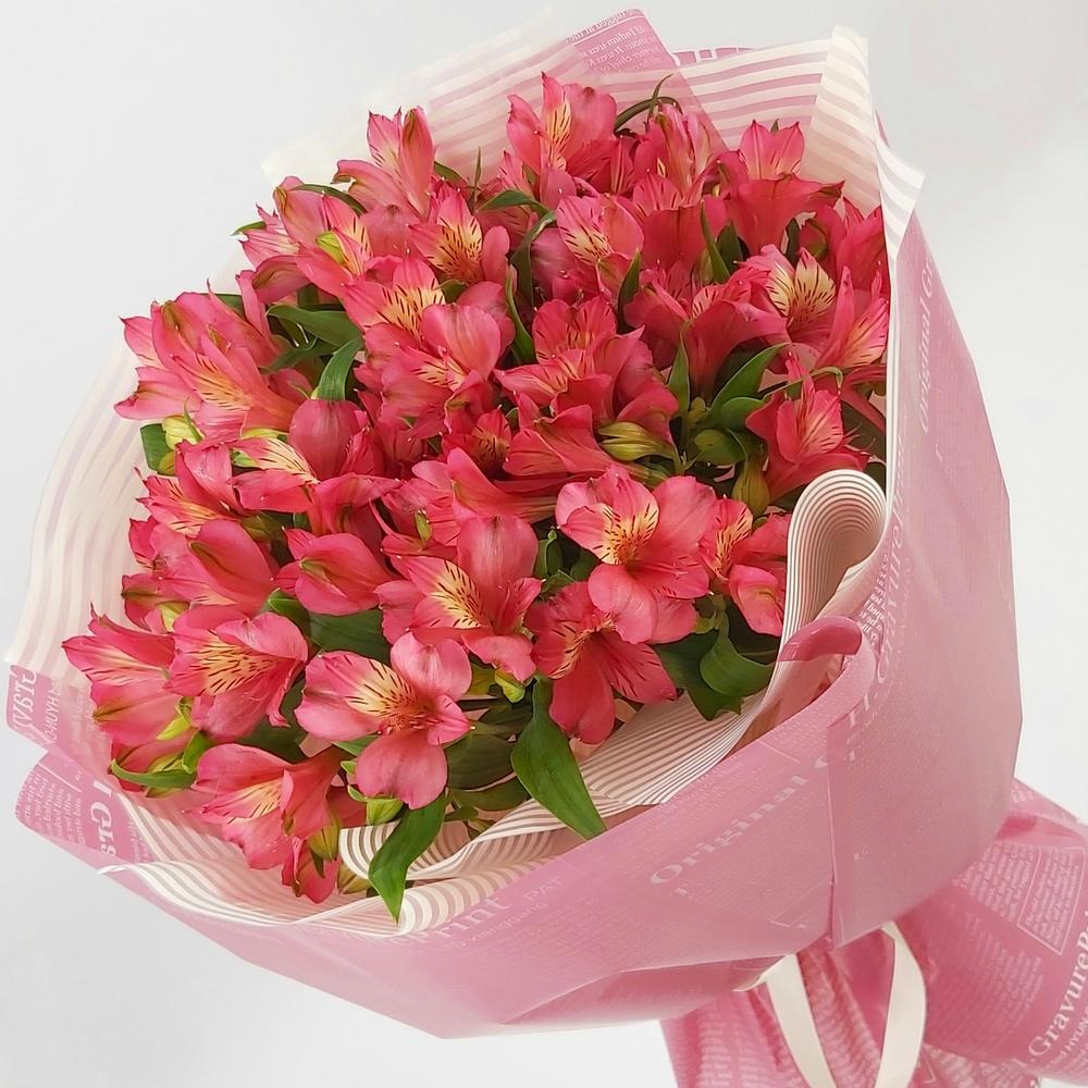 49 Розовых Альстромерия
